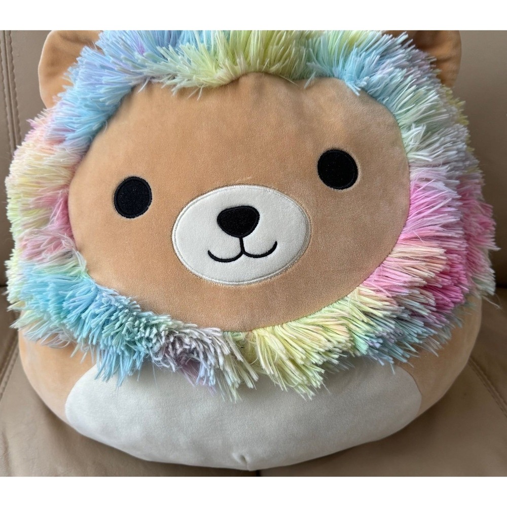 Squishmallows Leonard The Rainbow Lion 16 inch Jumbo BIG Plush Toy